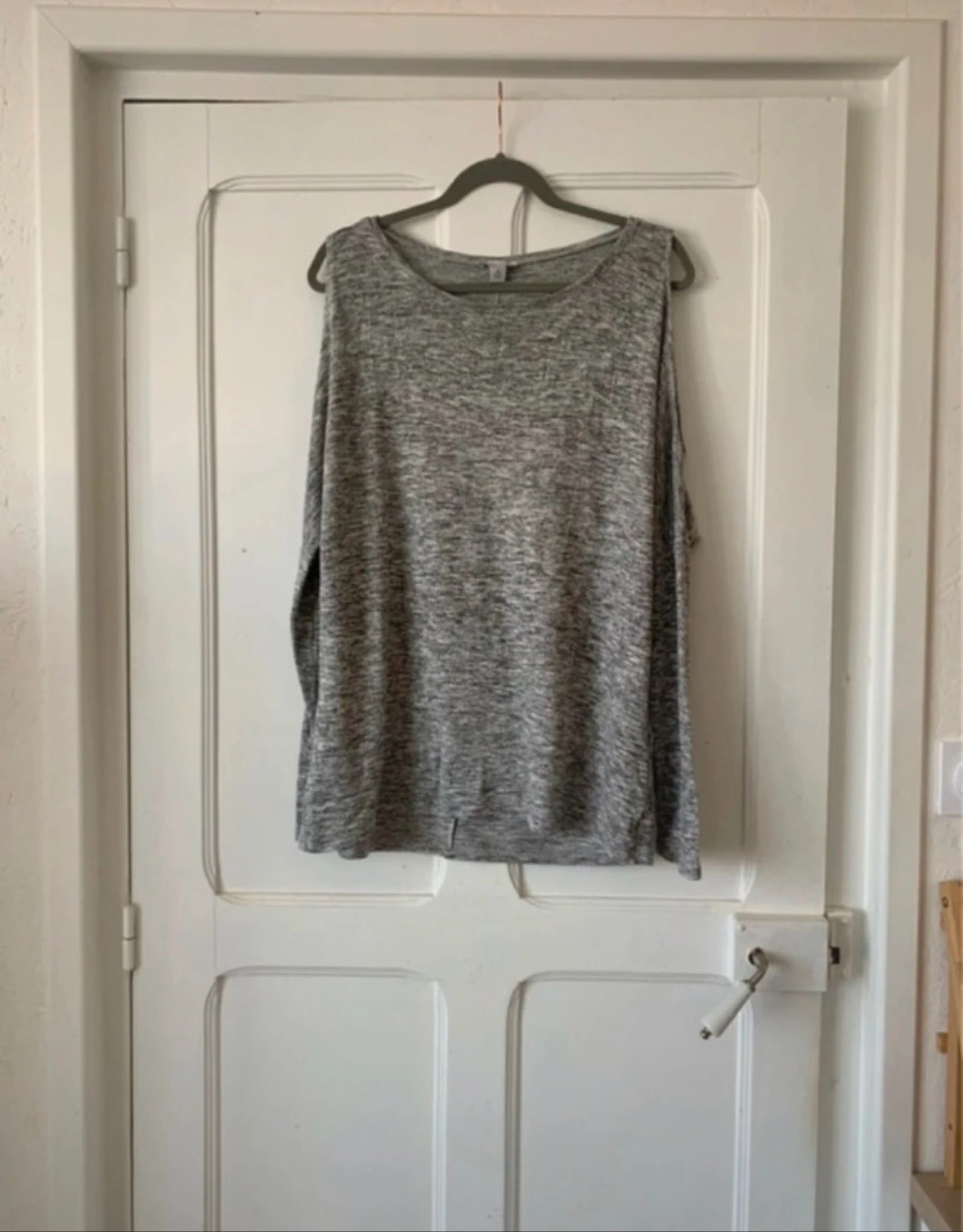 Top à épaules dénudés gris moucheté femme - Taille L/XL New Yorker